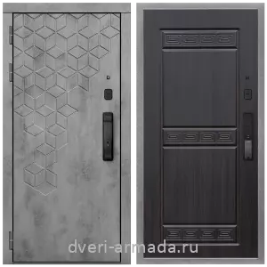 Двери МДФ для квартиры, Дверь входная Армада Квадро МДФ 16 мм Kaadas K9 / МДФ 10 мм ФЛ-242 Эковенге