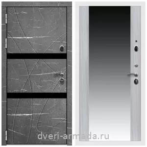 Темные входные двери, Дверь входная Армада Престиж Белая шагрень МДФ 16 мм Торос графит / МДФ 16 мм СБ-16 Сандал белый