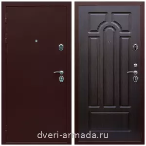 Входные двери с двумя петлями, Дверь входная Армада Люкс Антик медь / МДФ 16 мм ФЛ-58 Венге