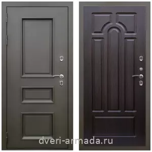 Большие входные двери, Дверь входная уличная в дом Армада Фаренгейт / ФЛ-58 Венге для загородного дома