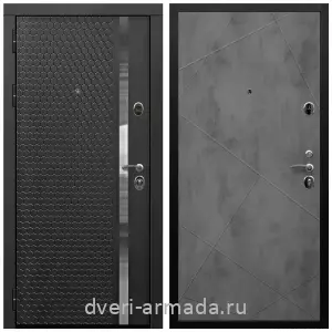 Входные двери черная шагрень, Дверь входная Армада Престиж Черная шагрень МДФ 16 мм ФЛН - 501/ МДФ 10 мм ФЛ-291 Бетон темный