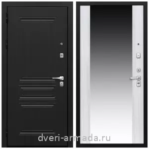 Черные входные двери, Металлическая дверь входная Армада Экстра МДФ 10 мм ФЛ-243 Черная шагрень / МДФ 16 мм СБ-16 Сандал белый