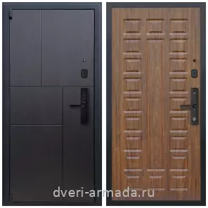 Темные входные двери, Дверь входная Армада Бастион МДФ 16 мм Kaadas S500 / МДФ 16 мм ФЛ-183 Мореная береза