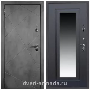 Входные двери с зеркалом МДФ, Дверь входная Армада Лофт МДФ 16 мм ФЛ-291 Бетон тёмный / МДФ 16 мм ФЛЗ-120 Венге