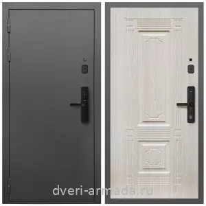 Входные двери Роял Вуд, Умная входная смарт-дверь Армада Гарант Kaadas S500/ МДФ 6 мм ФЛ-2 Дуб белёный