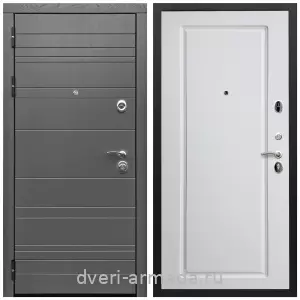 Черные входные двери, Металлическая дверь входная Армада Роял Вуд МДФ 10 мм графит / МДФ 16 мм ФЛ-119 Белый матовый