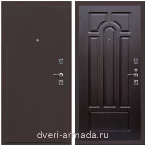 МДФ с фрезеровкой, Дверь входная Армада Комфорт Антик медь / ФЛ-58 Венге