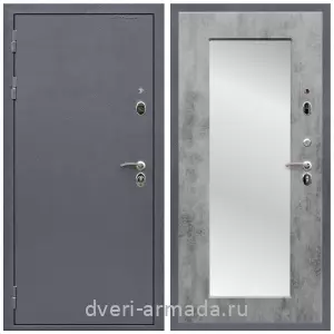 Входные двери с зеркалом и теплоизоляцией, Дверь входная Армада Престиж Strong антик серебро / МДФ 16 мм ФЛЗ-Пастораль, Бетон темный