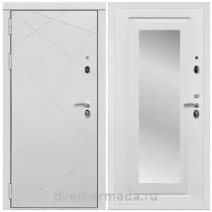 Входные двери с внутренней отделкой панелями МДФ, Дверь входная Армада Тесла МДФ 16 мм / МДФ 16 мм ФЛЗ-120 Ясень белый