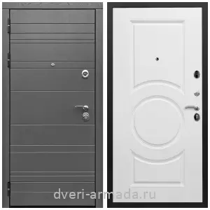 Черные входные двери, Металлическая дверь входная Армада Роял Вуд МДФ 10 мм графит / МДФ 16 мм МС-100 Белый матовый