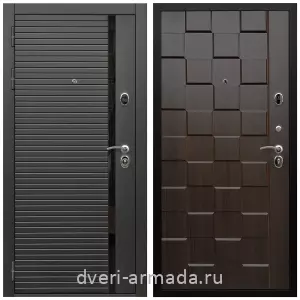Входные двери в Подольске, Дверь входная Армада Престиж Черная шагрень МДФ 16 мм ФЛС-550/ МДФ 16 мм ОЛ-39 Эковенге