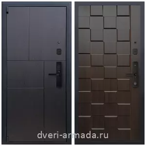 Темные входные двери, Дверь входная Армада Бастион МДФ 16 мм Kaadas S500 / МДФ 16 мм ОЛ-39 Эковенге