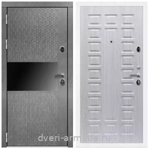 Входные двери с внутренней отделкой панелями МДФ, Дверь входная Армада Престиж Белая шагрень МДФ 16 мм Штукатурка графит / ФЛ-183 Дуб беленый