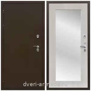 Двери в деревянный дом, Дверь входная уличная в дом Армада Термо Молоток коричневый/ МДФ 16 мм ФЛЗ-пастораль, Дуб белёный