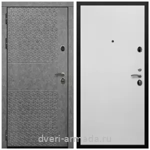 Дверь входная Армада Престиж Черная шагрень МДФ 16 мм Штукатурка графит ФЛС - 502 / МДФ 10 мм Гладкая белый матовый