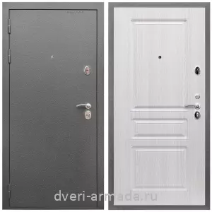 Входные двери с замками Mottura, Дверь входная Армада Оптима Антик серебро / МДФ 16 мм ФЛ-243 Дуб белёный