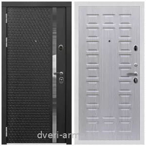 Двери со склада, Дверь входная Армада Престиж Белая шагрень МДФ 16 мм ФЛН - 501 / МДФ 16 мм ФЛ-183 Дуб беленый