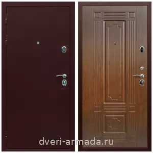 Входные двери с двумя петлями, Дверь входная Армада Люкс Антик медь / МДФ 16 мм ФЛ-2 Мореная береза