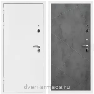 C порошковой окраской, Дверь входная Армада Оптима Белая шагрень / МДФ 10 мм ФЛ-291 Бетон темный