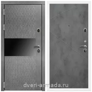 Черные входные двери, Металлическая дверь входная Армада Престиж Белая шагрень МДФ 16 мм Штукатурка графит / ФЛ-291 Бетон темный