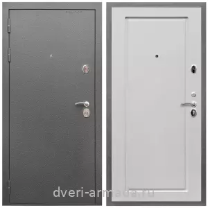 Входные двери толщиной 80 мм, Дверь входная Армада Оптима Антик серебро / МДФ 16 мм ФЛ-119 Ясень белый