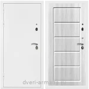 Одностворчатые входные двери, Дверь входная Армада Оптима Белая шагрень / МДФ 6 мм ФЛ-39 Венге светлый