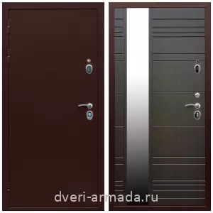 Белые двери с зеркалом, Дверь входная Армада Люкс Антик медь / ФЛЗ-Сити Венге для частного дома с теплоизоляцией