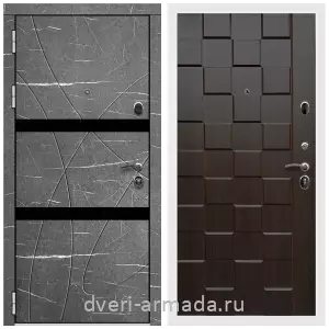 Черные входные двери, Металлическая дверь входная Армада Престиж Белая шагрень МДФ 16 мм Торос графит / ОЛ-39 Эковенге