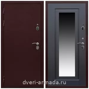 Входные двери с зеркалом и теплоизоляцией, Дверь входная Армада Престиж Антик медь / МДФ 16 мм ФЛЗ-120 Венге красивая