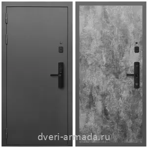 Входные двери Лондон, Умная входная смарт-дверь Армада Гарант Kaadas S500 / МДФ 6 мм ПЭ Цемент темный