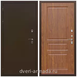 Для коттеджа, Дверь входная стальная утепленная в квартиру Армада Термо Молоток коричневый/ ФЛ-243 Морёная берёза от производителя на этаж