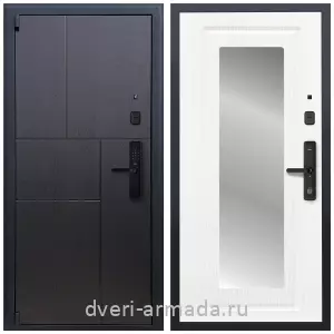Темные входные двери, Дверь входная Армада Бастион МДФ 16 мм Kaadas S500 / МДФ 16 мм ФЛЗ-120 Ясень белый
