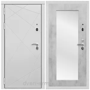 Входные двери с зеркалом МДФ, Дверь входная Армада Тесла МДФ 16 мм / МДФ 16 мм ФЛЗ-Пастораль, Бетон светлый