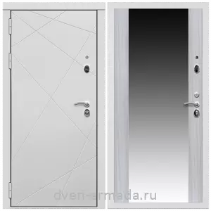 Входные двери Элит, Дверь входная Армада Тесла МДФ 16 мм / МДФ 16 мм СБ-16 Сандал белый