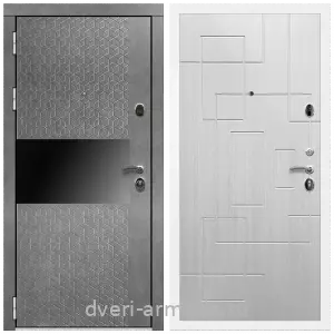 Темные входные двери, Дверь входная Армада Престиж Белая шагрень МДФ 16 мм Штукатурка графит / ФЛ-57 Белый жемчуг