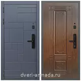 Умная входная смарт-дверь Армада Аккорд МДФ 10 мм Kaadas S500 / ФЛ-2 Мореная береза