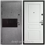 Дверь входная Армада Престиж Черная шагрень Штукатурка графит / ФЛ-243 Белый матовый