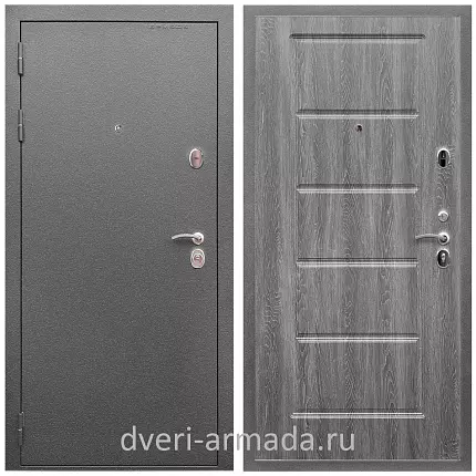 Дверь входная Армада Оптима Антик серебро / МДФ 16 мм ФЛ-39 Дуб Филадельфия графит