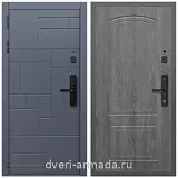 Умная входная смарт-дверь Армада Аккорд МДФ 10 мм Kaadas S500 / ФЛ-138 Дуб Филадельфия графит