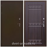 Дверь входная стальная уличная в квартиру Армада Термо Молоток коричневый/ ФЛ-242 Эковенге с панелями МДФ трехконтурная