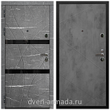 Дверь входная Армада Престиж Черная шагрень Торос графит / ФЛ-291 Бетон темный
