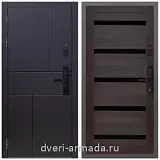 Умная входная смарт-дверь Армада Оникс Kaadas S500 / СБ-14 Эковенге стекло черное