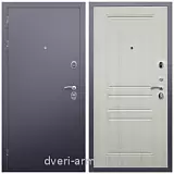 Входные двери 960х2050, Недорогая дверь входная в квартиру Армада Люкс Антик серебро / ФЛ-243 Лиственница беж с зеркалом широкая