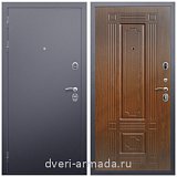 Входные двери 960х2050, Дверь входная Армада Люкс Антик серебро / ФЛ-2 Морёная береза из металла в кирпичный дом с порошковой окраской