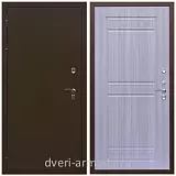 Дверь входная в деревянный дом Армада Термо Молоток коричневый/ ФЛ-242 Сандал белый недорого простая в тамбур