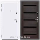 Дверь входная Армада Кварц / СБ-14 Эковенге стекло черное