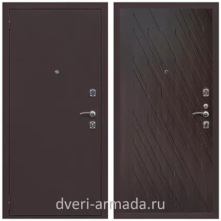 Дверь входная Армада Комфорт Антик медь / МДФ 16 мм ФЛ-86 Венге структурный
