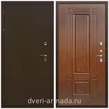 Дверь входная утепленная для загородного дома Армада Термо Молоток коричневый/ ФЛ-2 Мореная береза