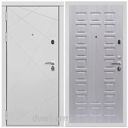 Дверь входная Армада Тесла МДФ 16 мм / МДФ 16 мм ФЛ-183 Дуб белёный