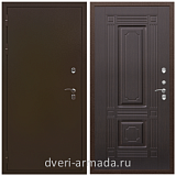 Двери в деревянный дом, Дверь входная железная в квартиру Армада Термо Молоток коричневый/ ФЛ-2 Венге минвата от производителя в коридор простая в подъезд 